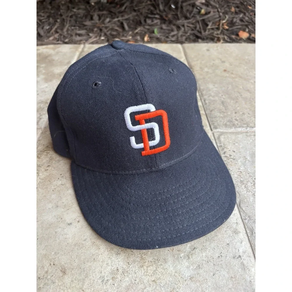 San Diego Padres Hat Cap Fitted Men 7 1/2⭐️Navy MLB Baseball New Era Made In USA
